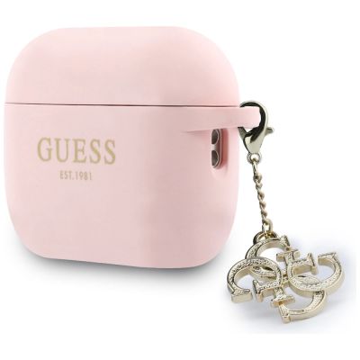 3. Etui Guess Silicone 4G Charm na AirPods Pro 3 różowe