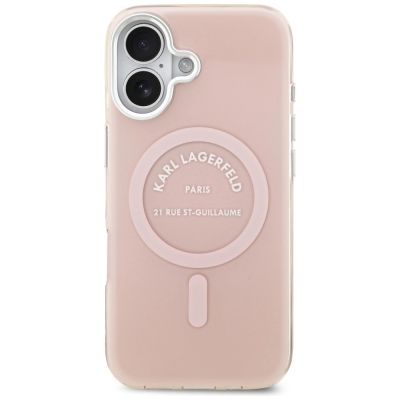 3. Etui Karl Lagerfeld IML Karl RSG Logo MagSafe do iPhone 17 - różowe