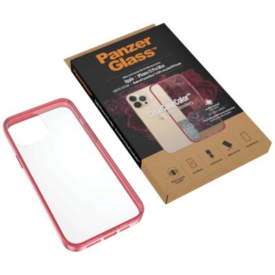 13. Etui PanzerGlass ClearCase antybakteryjne z certyfikatem Military Grade na iPhone 13 Pro Max - przezroczysto-różowe