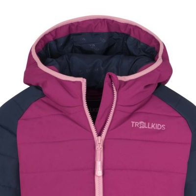 3. Kurtka ocieplana dziecięca Trollkids Kids Hafjell Snow Jacket PRO z kapturem woodoodporna różowa (514-182)