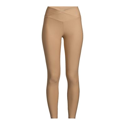 Legginsy treningowe damskie CASALL Overlap High Waist Tights kolor zielony