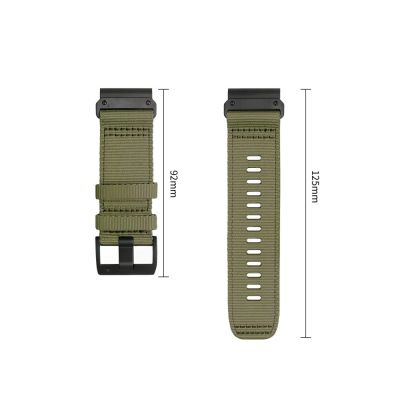 3. Pasek Tech-Protect Nylon Classic na Garmin Fenix 5X / 5X Plus / 6X / 6X Pro / 7X / 8 / 8 Pro / 9 / 9 Pro (51 mm) - zielony