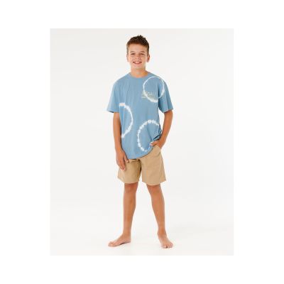 4. Koszulka chłopięca RIP CURL Pacific Rinse Fin Tee-Boy niebieska