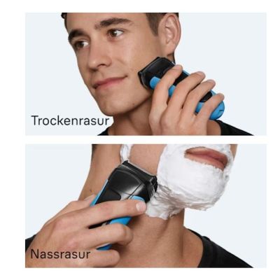 4. Braun Series 3 310s Golarka foliowa Przycinarka Czarny, Niebieski