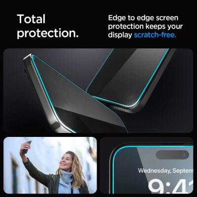 10. Szkło hartowane Spigen Glas.tR EZ Fit Privacy na iPhone 15 Plus