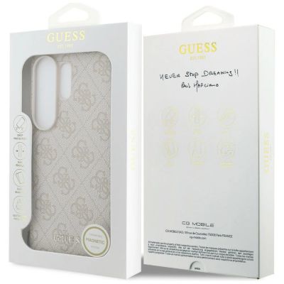 7. Etui Guess 4G Classic Logo Charm MagSafe na Samsung Galaxy S26 Ultra - różowe