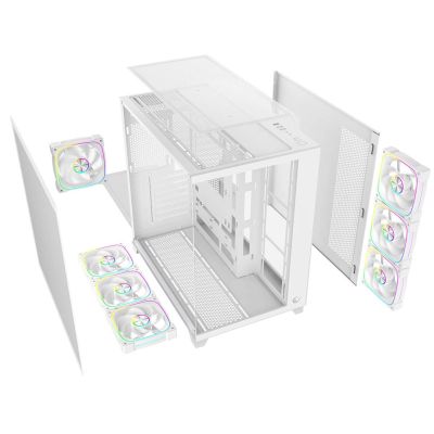 7. RAMPAGE OBUDOWA PC ZE SZKŁEM HARTOWANYM SEALITE 7X WENTYLATOR ARGB PWM WHITE
