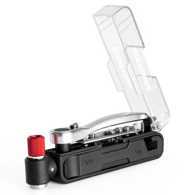 Zestaw narzędzi rowerowych Rockbros multitool z pompką na naboje CO2 i kluczem grzechotkowym - czarny