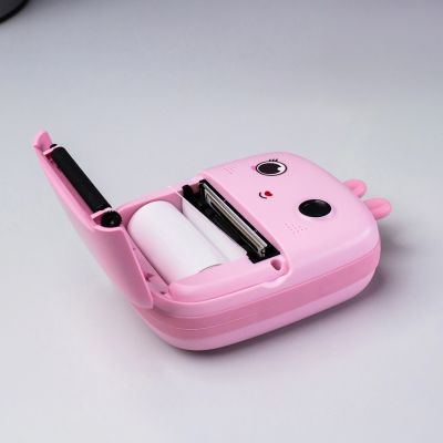 7. Mini drukarka termiczna dla dzieci z aparatem fotograficznym i kamerą - różowa