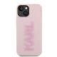 3. Etui Karl Lagerfeld 3D Rubber Glitter Logo na iPhone 15 Plus - różowe
