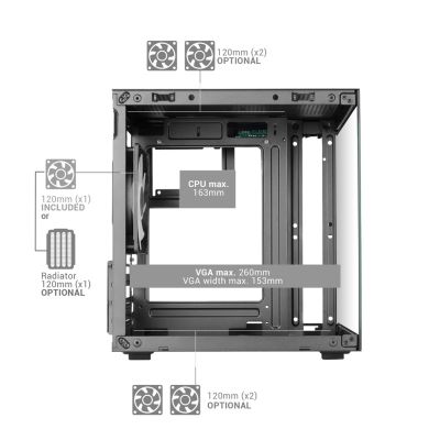6. TACENS MARS MC-CUBE 1xARGB USB-C mATX- obudowa/cases