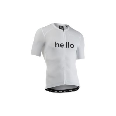 Koszulka rowerowa NORTHWAVE Blade Hello Goodbye Jersey S/s biała