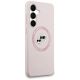 4. Etui Karl Lagerfeld Silicone Karl & Choupette Heads MagSafe na Samsung Galaxy S25 FE - różowe