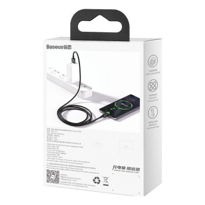 6. Baseus Superior kabel USB - USB Typ C 66 W (11 V / 6 A) Huawei SuperCharge SCP 1 m czarny (CATYS-01)