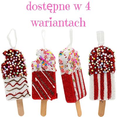 14. LODY DEKORACJA WISZĄCA BOMBKA 3SZT CZERWONY