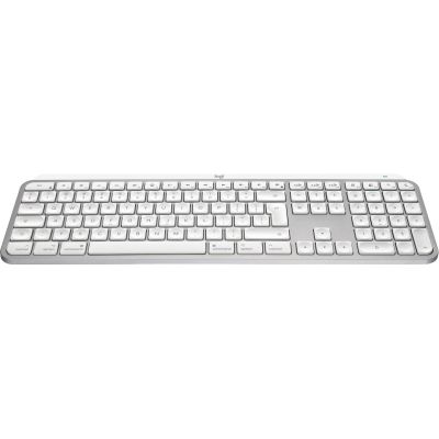 3. Logitech Master MX Keys S for Mac klawiatura Biuro RF Wireless + Bluetooth QWERTY Amerykański międzynarodowy Aluminium, Biały