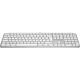 3. Logitech Master MX Keys S for Mac klawiatura Biuro RF Wireless + Bluetooth QWERTY Amerykański międzynarodowy Aluminium, Biały