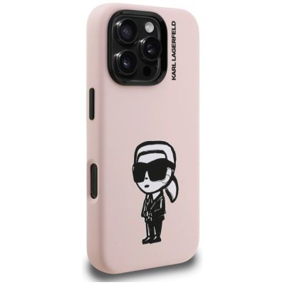 4. Etui Karl Lagerfeld Silicone Karl Sketch MagSafe na iPhone 16 Pro Max - różowe