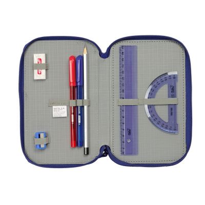 6. Piórnik z wyposażeniem FC Barcelona triple filled pencil case 36 PCS 412529857