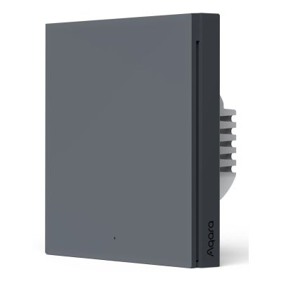 AQARA SMART WALL SWITCH H1 GREY (NO NEUTRAL, SINGLE ROCKER)