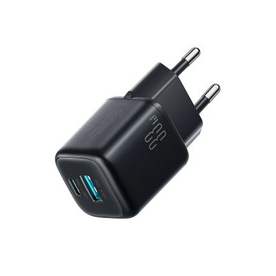 Ładowarka sieciowa Joyroom JR-TG7 33W USB-A + USB-C z kablem 60W USB-C do USB-C 1m - czarna