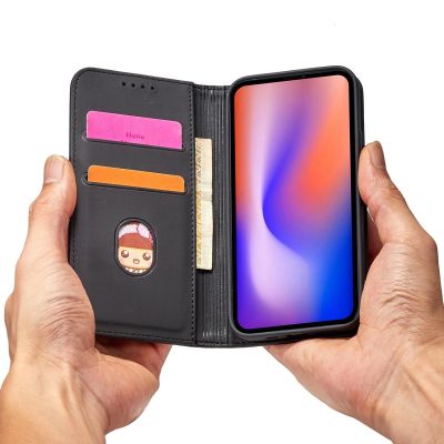 13. Magnet Card Case etui do iPhone 12 Pro Max pokrowiec portfel na karty kartę podstawka czarny