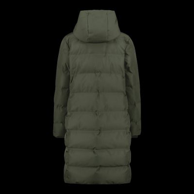 5. Płaszcz z kapturem damski CMP kurtka zimowa ocieplana wodoodporna zielona (34K0096/F905)