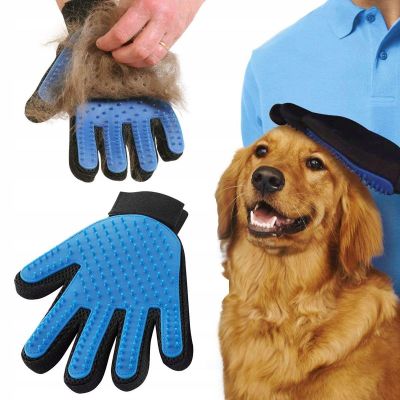 6. RĘKAWICA DO CZESANIA PSA KOTA NIEBIESKIE KOLCE