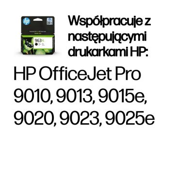 2. HP 963XL oryginalny wysokowydajny wkład atramentowy czarny