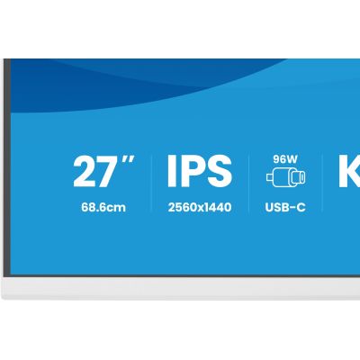 7. iiyama ProLite XB2797QSNP-W1 monitor komputerowy 68,6 cm (27") 2560 x 1440 px Quad HD LCD Biały