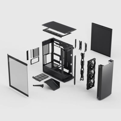 6. Fractal Design Define One Dark TG Light Tint Midi Tower Czarny