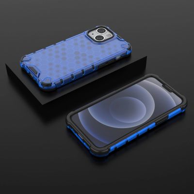 13. Honeycomb etui pancerny pokrowiec z żelową ramką iPhone 13 mini czarny