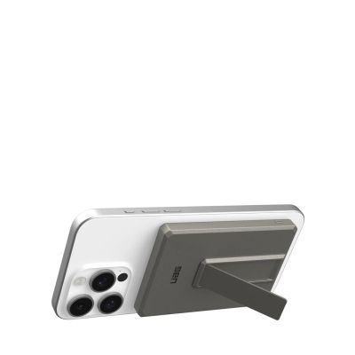 15. Powerbank UAG Ultra Slim 5K - powerbank 5000 mAh z podstawką, ładowanie bezprzewodowe 10W, kompatybilny z MagSafe, kabel w zestawie (titanium)