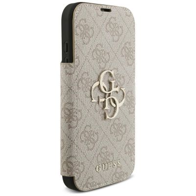 4. Etui Guess Book 4G Metal Logo na iPhone 18 Pro / 17 Pro - różowe