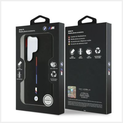 8. Etui BMW M Silicone Tricolor Line MagSafe na Samsung Galaxy S26 Ultra - czarne