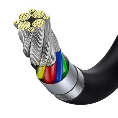 4. Kabel Baseus CATYS-C01 USB-C - USB-C PD QC FCP 100W 5A 480Mb/s 2m - czarny