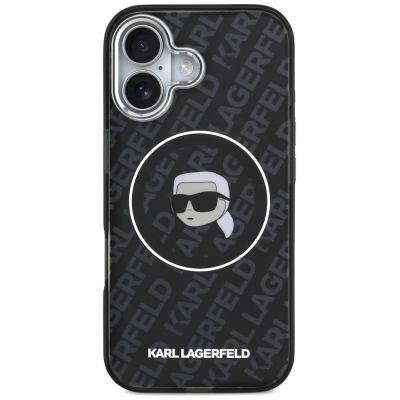 3. Etui Karl Lagerfeld IML Karl Head Logo MagSafe na iPhone 17 - czarne