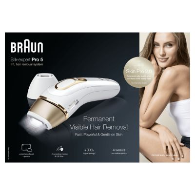 4. Braun Silk-expert Pro Silk·expert Pro 5 PL5140 Intensywne światło impulsowe (IPL) Złoto, Biały