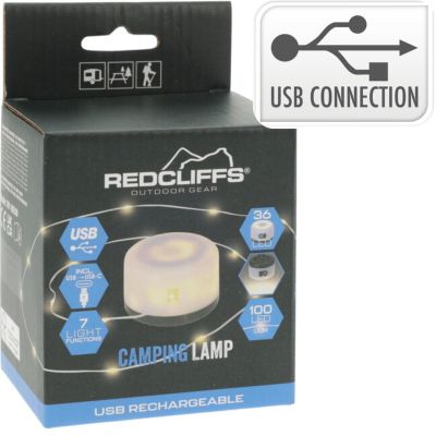 4. LATARKA LAMPA CAMPING ŁADOWANIE USB REDCLIFFS
