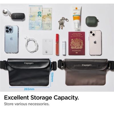 11. Torba Spigen Aqua Shield A620 wodoodporna biodrowa IPX8 - czarna