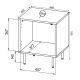 4. Szafka nocna HOLE 2szt. 44x40,5xH53,5 biały mat