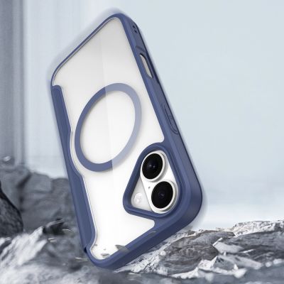 10. Etui Dux Ducis Skin X Pro na iPhone 17 Air z MagSafe i portfelem - niebieskie