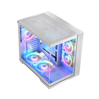 16. MODECOM OBUDOWA VOLCNO PANORAMA APEX ARGB 7F MIDI WHITE