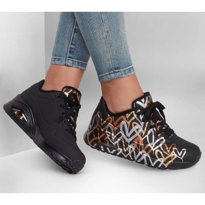 8. Buty Skechers Uno Metallic Love W 155523/BKGD