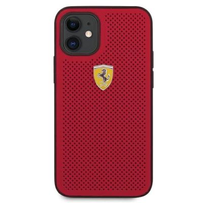 3. Etui Ferrari On Track Perforated na iPhone 12 mini - czerwone