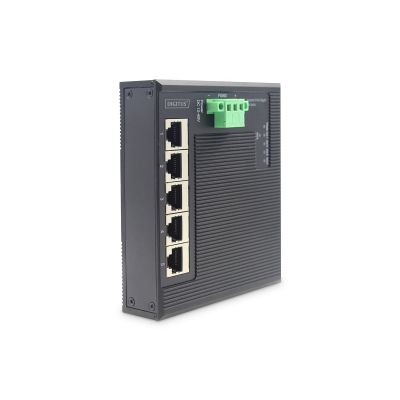 6. Digitus 5-portowy przełącznik sieciowy Gigabit Ethernet, płaski, przemysłowy, niezarządzany