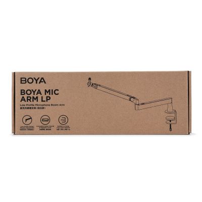 13. Ramię mikrofonowe BOYA MIC ARM LP niskoprofilowe z zaciskiem - czarne