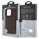 8. Etui Mercedes MB Wood Imitation Leather MagSafe na iPhone 16 Pro - czerwone
