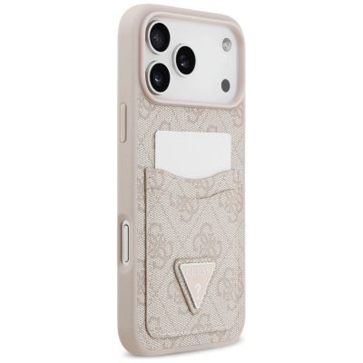 4. Etui Guess 4G nauble Card Triangle na iPhone 17 Pro Max - różowe