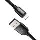 4. Kabel Baseus Three Primary Colors 3w1 USB-A - micro USB / Lightning / USB-C 3.5A 0,3 m - czarny